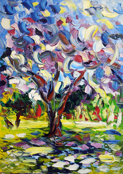 Jakaranda – original oil painting by Antonino Puliafico