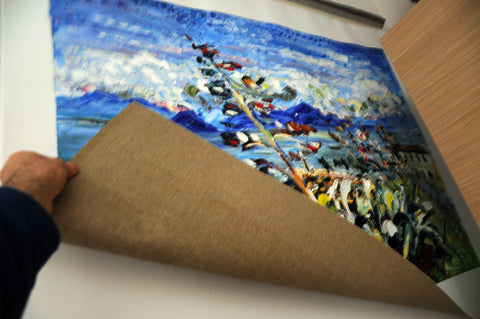 Agave e Cielo Blu – expressive surface and gesture detail by Antonino Puliafico