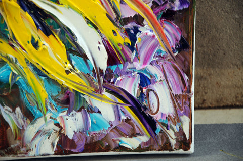 Sbuffo di Giallo – expressive surface and gesture detail by Antonino Puliafico