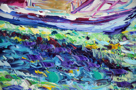 Trasparenza con Barca – expressive surface and gesture detail by Antonino Puliafico