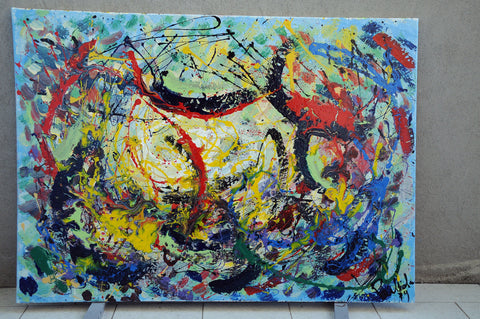 Fischi Lontani – close-up detail of texture and colour by Antonino Puliafico