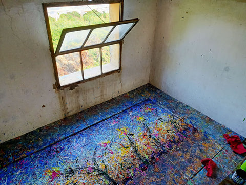 Fiori Dripping – additional view of the original artwork by Antonino Puliafico
