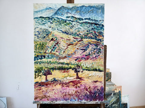 Campi al Crepuscolo – close-up detail of texture and colour by Antonino Puliafico