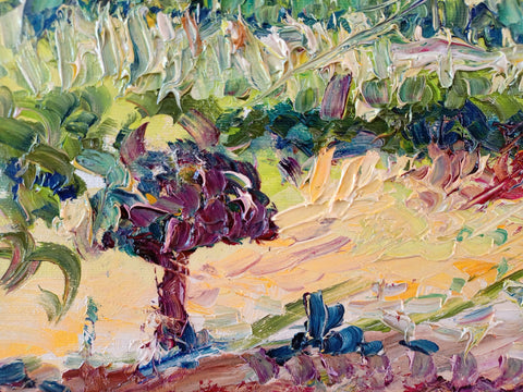 Campi al Crepuscolo – artwork detail showing surface depth and gesture by Antonino Puliafico