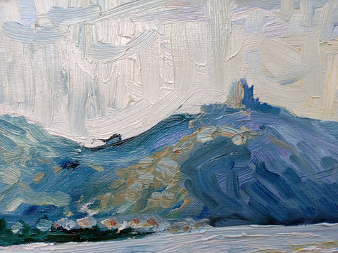 Tindari Azzurro – artwork detail showing surface depth and gesture by Antonino Puliafico