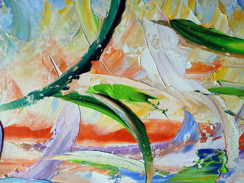 Alito di Mare – close-up detail of oil texture and colour by Antonino Puliafico