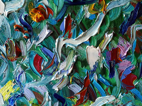 Immortelle – palette-knife and expressive surface detail by Antonino Puliafico