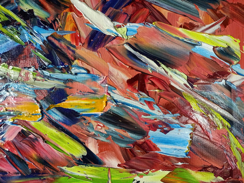 Giallo e Barche – additional close-up of the original oil painting by Antonino Puliafico