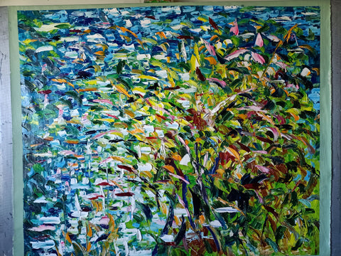 Riflessi allo Zenit – palette-knife and expressive surface detail by Antonino Puliafico