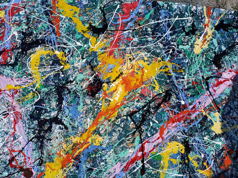 Ignoto Giallo - surface and expressive gesture detail by Antonino Puliafico