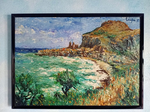 Cefalù in Burrasca - full artwork view by Antonino Puliafico