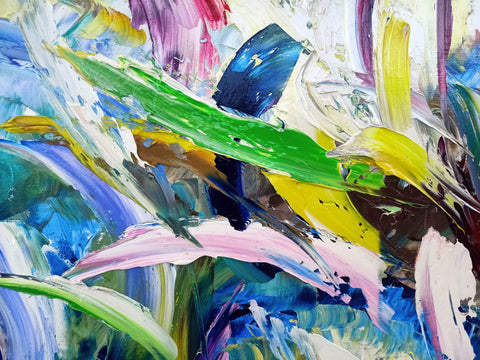 Spazio Tempo – detail of expressive marks and painted surface by Antonino Puliafico