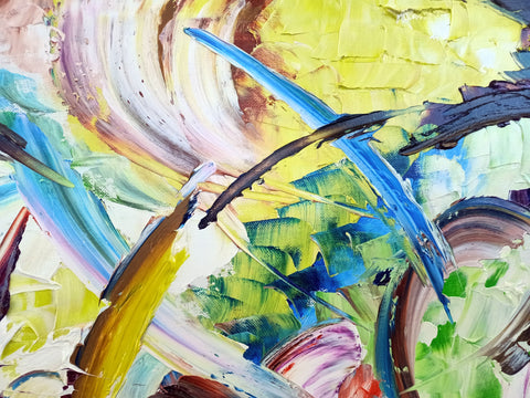 Spazio Tempo – additional close-up of the original painting by Antonino Puliafico