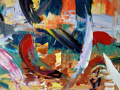 Orizzonti Riflessi – artwork detail showing surface depth and gesture by Antonino Puliafico