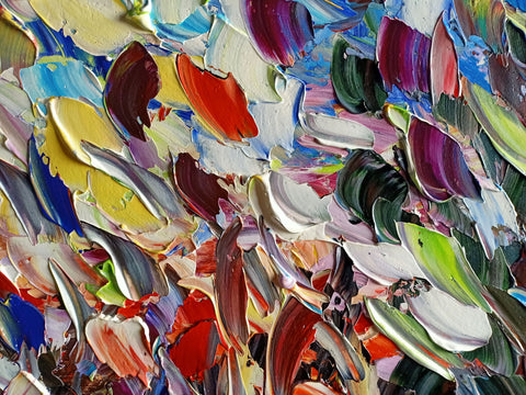 Close view of colour transitions and material texture in Fiamma by Antonino Puliafico