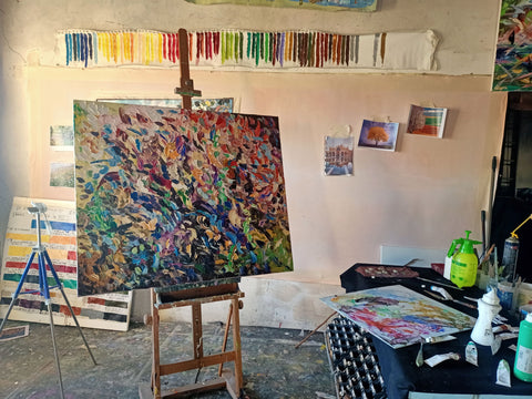 Blu Garden – close view of colour transitions and material texture by Antonino Puliafico