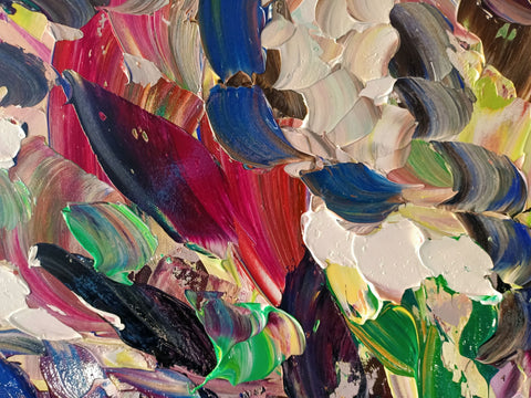Blu Garden – artwork detail showing surface depth and gesture by Antonino Puliafico