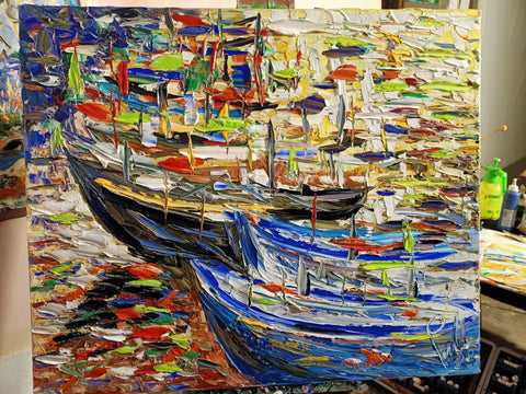 Pesca di Luce – close-up detail of texture and colour by Antonino Puliafico