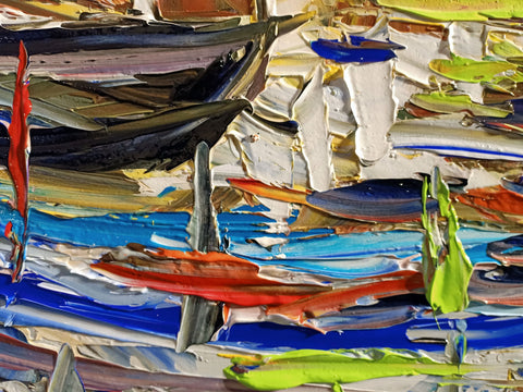 Pesca di Luce – close view of colour transitions and material texture by Antonino Puliafico