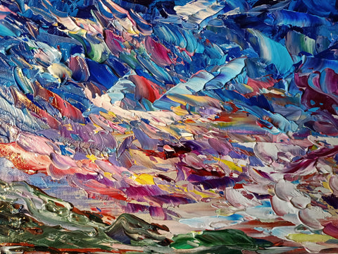 Volare – detail view 6 of the original painting by Antonino Puliafico