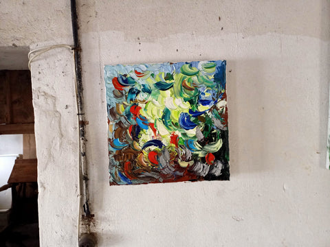 Lanterna Verde – artwork detail showing surface depth and gesture by Antonino Puliafico