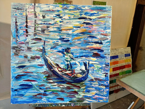Full artwork view of Riflessi in Laguna by Antonino Puliafico
