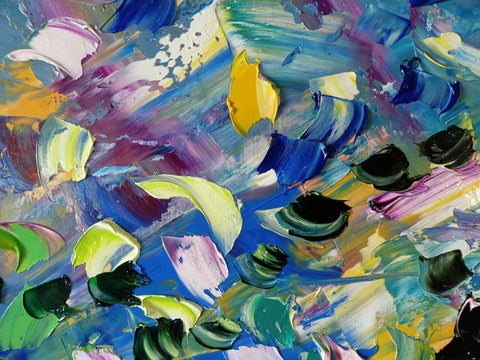 Close-up detail of Alba tra i Cespugli by Antonino Puliafico