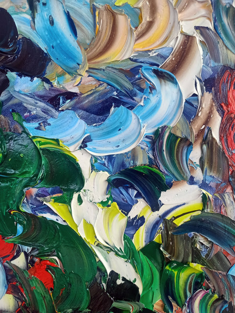 Textural detail of Sbuffo di Azzurro by Antonino Puliafico