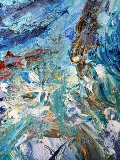 La Burrasca – artwork detail showing surface depth and gesture by Antonino Puliafico