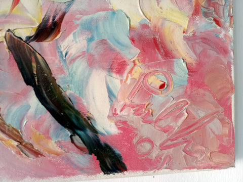 Fiori di Pesco – detail of layered surface and expressive marks by Antonino Puliafico