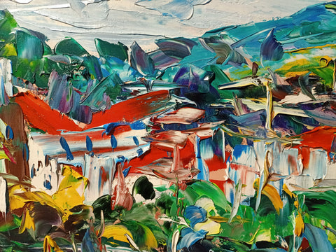 Costa Ligure – detail of layered surface and expressive marks by Antonino Puliafico