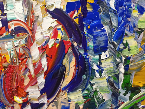 Riflessi in Porto – artwork detail showing surface depth and gesture by Antonino Puliafico