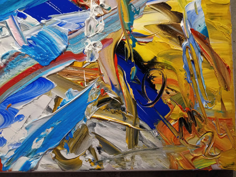 Fluido Azzurro – close-up detail of texture and colour by Antonino Puliafico