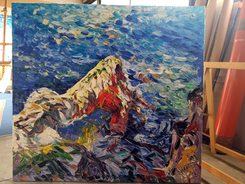 Dente di Roccia – additional detail of the original painting by Antonino Puliafico