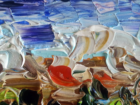 Spuma e Vento – artwork detail showing surface depth and gesture by Antonino Puliafico