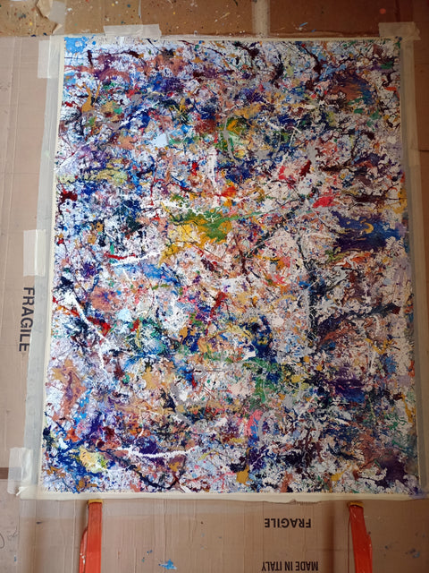 Galassie Profonde – close view of colour transitions and material texture by Antonino Puliafico