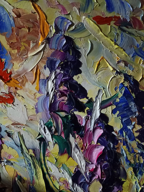 Nebula in Bloom – detail view 6 of the original painting by Antonino Puliafico