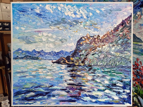 Guardare il Mare – close-up detail 2 of texture and colour by Antonino Puliafico