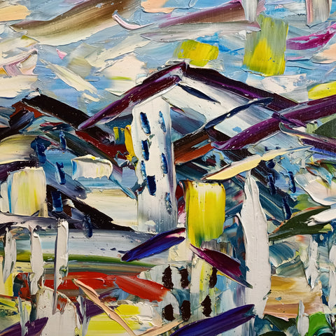 Oltre i Tetti – detail view 5 of the original painting by Antonino Puliafico