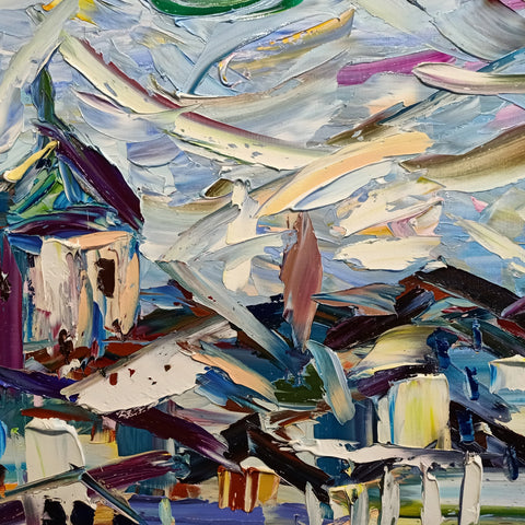 Oltre i Tetti – detail view 6 of the original painting by Antonino Puliafico