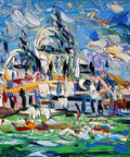 Lungo il Canale - original oil on canvas by Antonino Puliafico