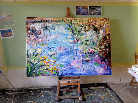 Ninfe Riflessi displayed in Antonino Puliafico's studio