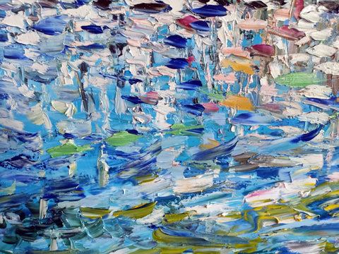 Euforia Incantevole – detail of layered surface and expressive marks by Antonino Puliafico